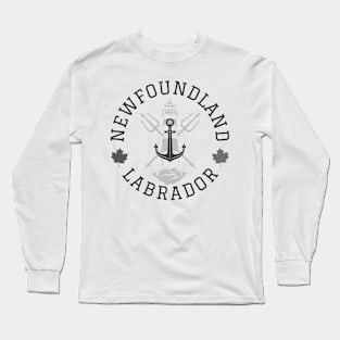 Nautical Design || Newfoundland and Labrador || Gift || Souvenir Long Sleeve T-Shirt